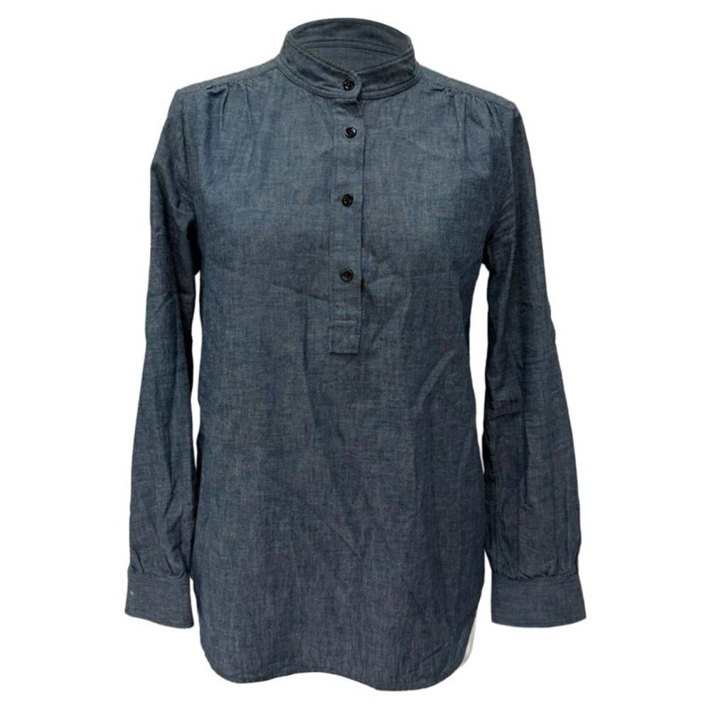 A.P.C. Denim Blouse in Light Blue Cotton